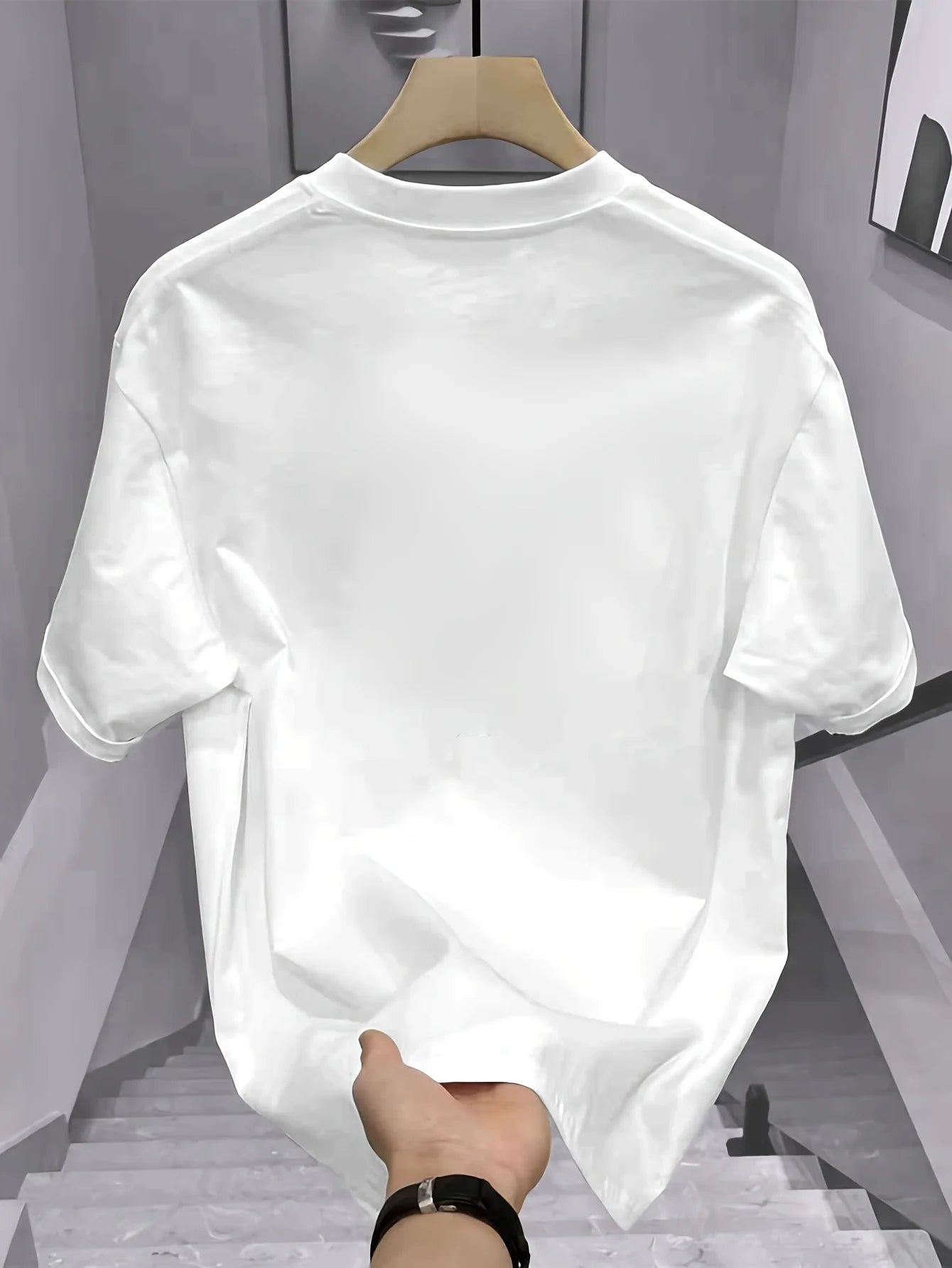 Summer Best Selling Men'S 100% Cotton T Shirt Loose Fit Casual round Neck Short Sleeved T Shirt with Printed Pattern