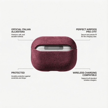 AirPods Pro (3rd Generation) Alcantara Case - Wine Red