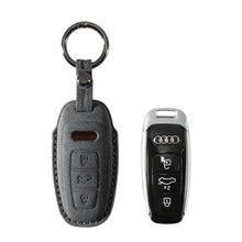 Alcantara Car Key Fob Cover for Audi | Model B with Buckle - Space Grey