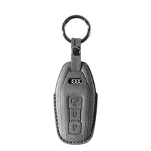 Alcantara Car Key Fob Cover for Audi | Model E with Buckle - Space Grey