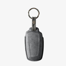 Alcantara Car Key Fob Cover for BMW Model A with Buckle - Space Grey
