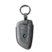 Alcantara Car Key Fob Cover for BMW | Model B with Buckle - Space Grey