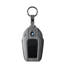 Alcantara Car Key Fob Cover for BMW | Model C with Buckle - Space Grey