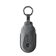 Alcantara Car Key Fob Cover for Mercedes-Benz | Model C with Buckle - Space Grey