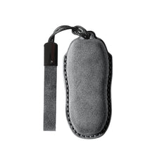 Alcantara Car Key Fob Cover for Porsche | Model A with Buckle - Space Grey