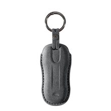 Alcantara Car Key Fob Cover for Porsche | Model B with Buckle - Space Grey
