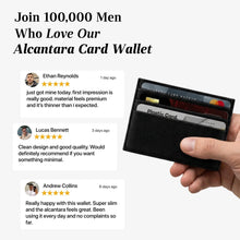 Alcantara Card Wallet - Deep Black
