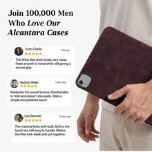 Alcantara iPad Cover - For iPad Air 11 inch (2024/2026) - Wine Red