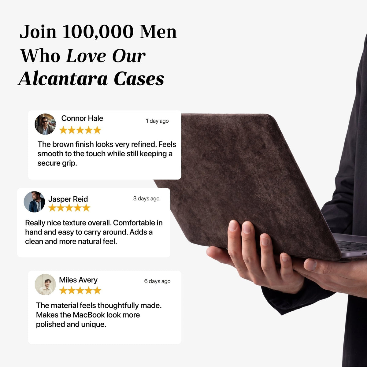 Alcantara MacBook Air Cover - For 13.6 inch (2022 M2 - 2025 M4) - Chocolate Brown