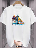 Summer Best Selling Men'S 100% Cotton T Shirt Loose Fit Casual round Neck Short Sleeved T Shirt with Printed Pattern
