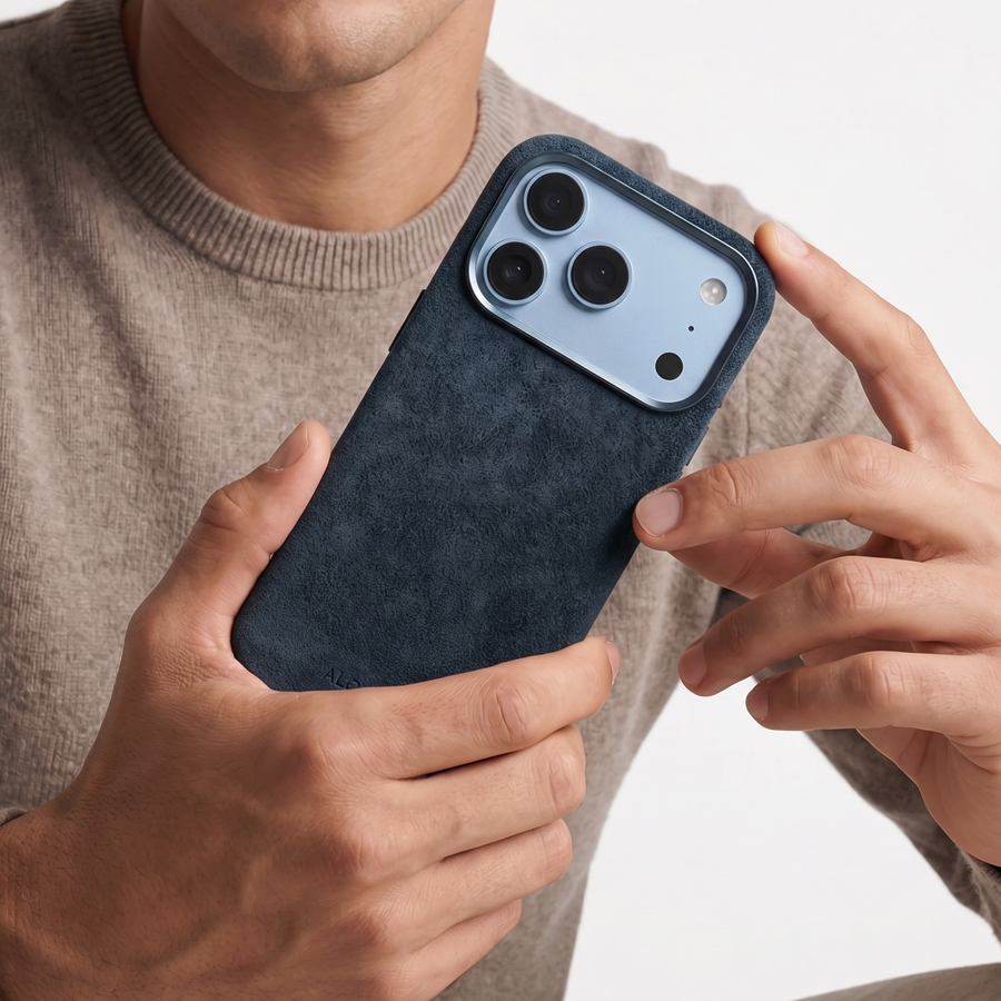iPhone 18 Pro - Alcantara Case - Navy Blue