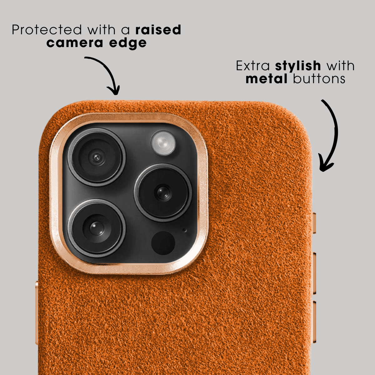 iPhone 15 Pro - Alcantara Case - Orange