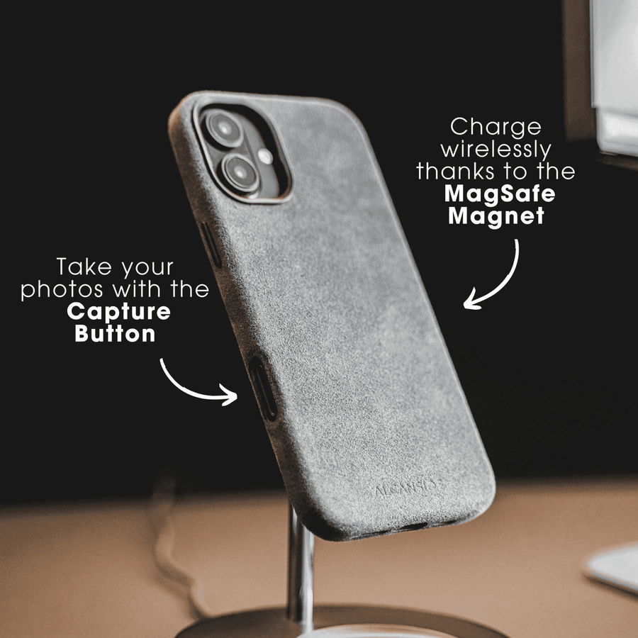 iPhone 16 - Alcantara Case - Space Grey