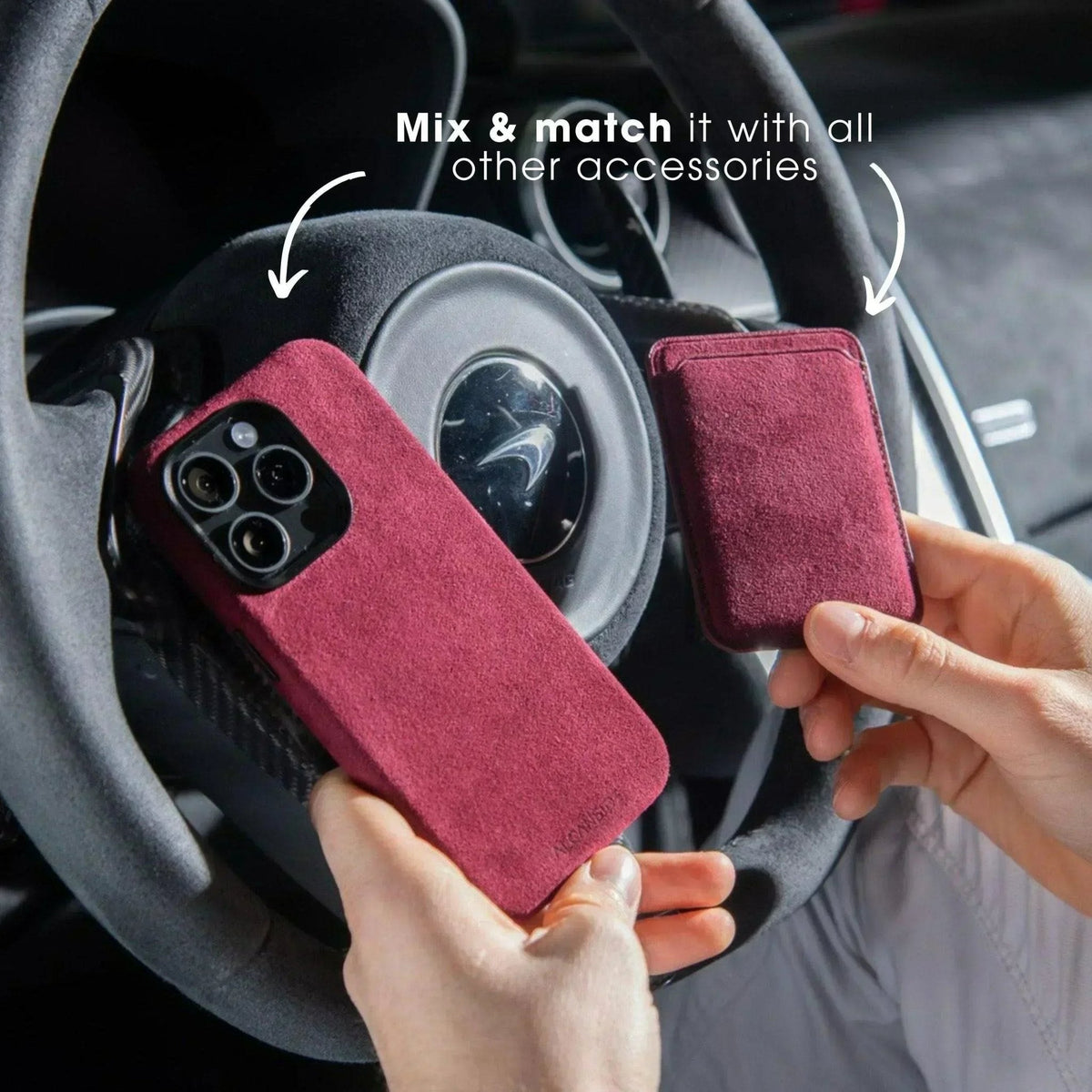 iPhone 17e - Alcantara Case - Wine Red