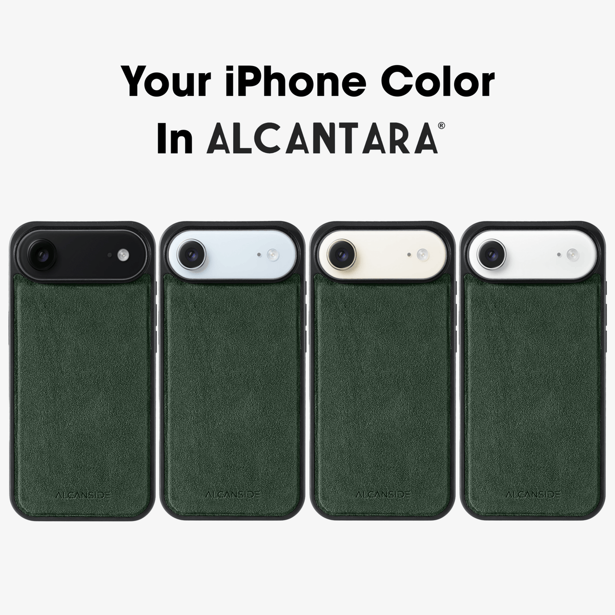 iPhone 17 Air - Alcantara Back Cover - Midnight Green
