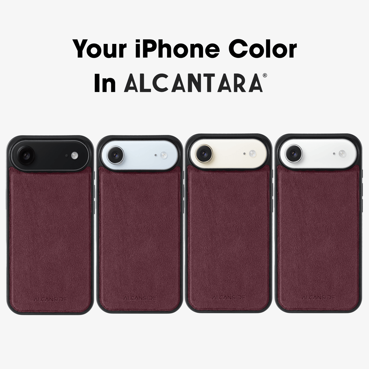 iPhone 17 Air - Alcantara Back Cover - Wine Red