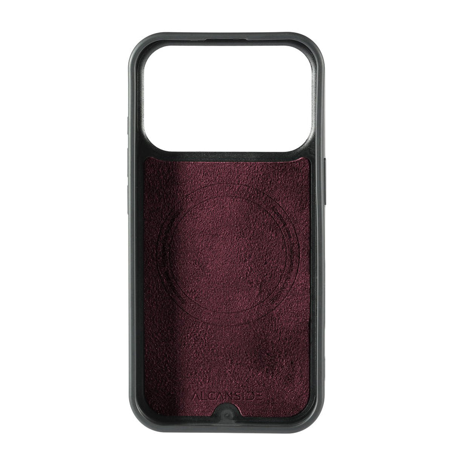 iPhone 17 Pro Max - Alcantara Back Cover - Wine Red