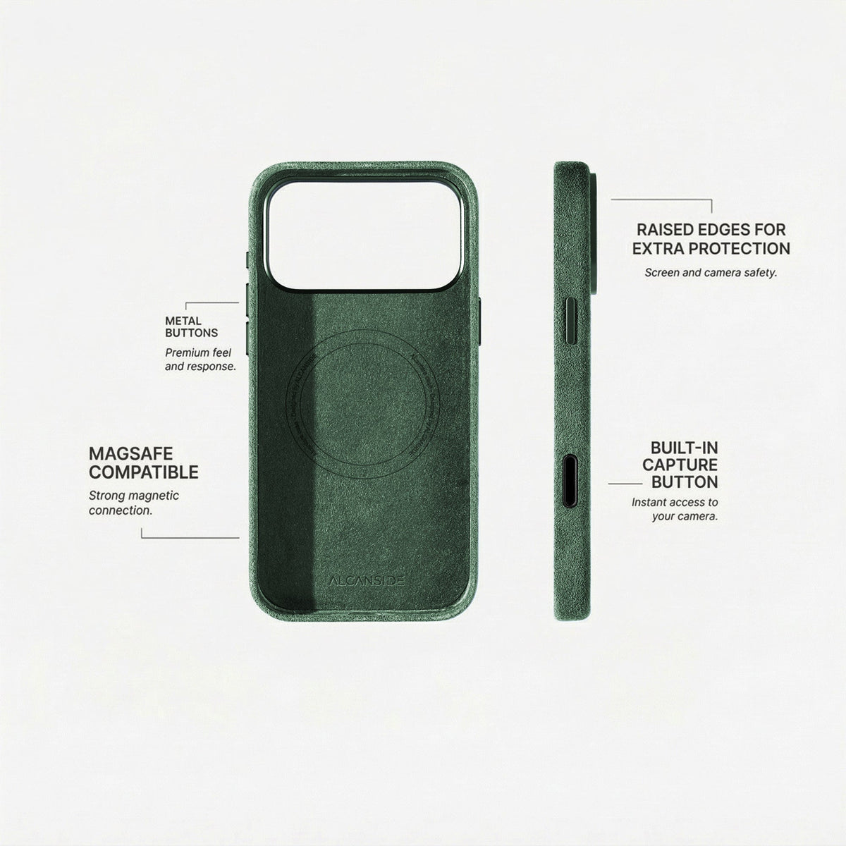 iPhone 18 Pro Max - Alcantara Case - Midnight Green