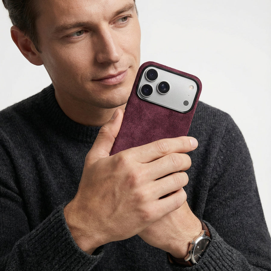 iPhone 17 Pro - Alcantara Case - Wine Red
