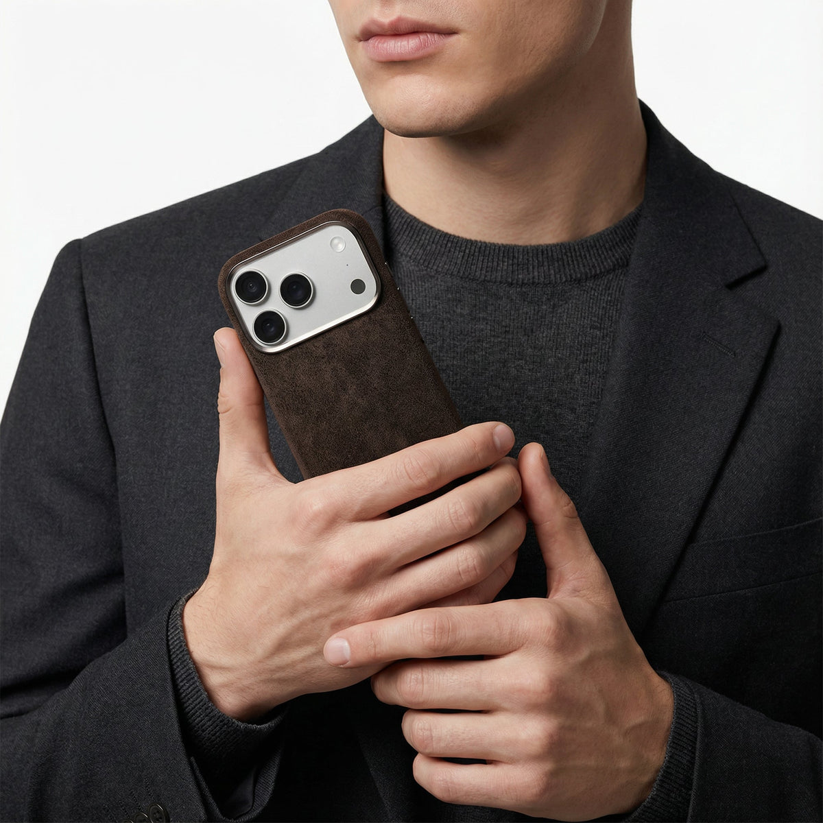 iPhone 17 Pro - Alcantara Case - Chocolate Brown