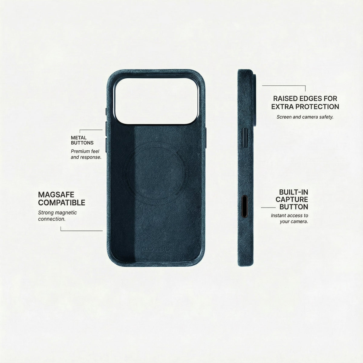 iPhone 17 Pro Max - Alcantara Case - Navy Blue