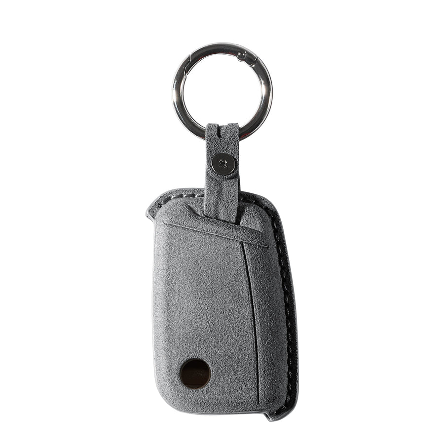 Alcantara Car Key Fob Cover for Volkswagen | Model A with Buckle - Space Grey