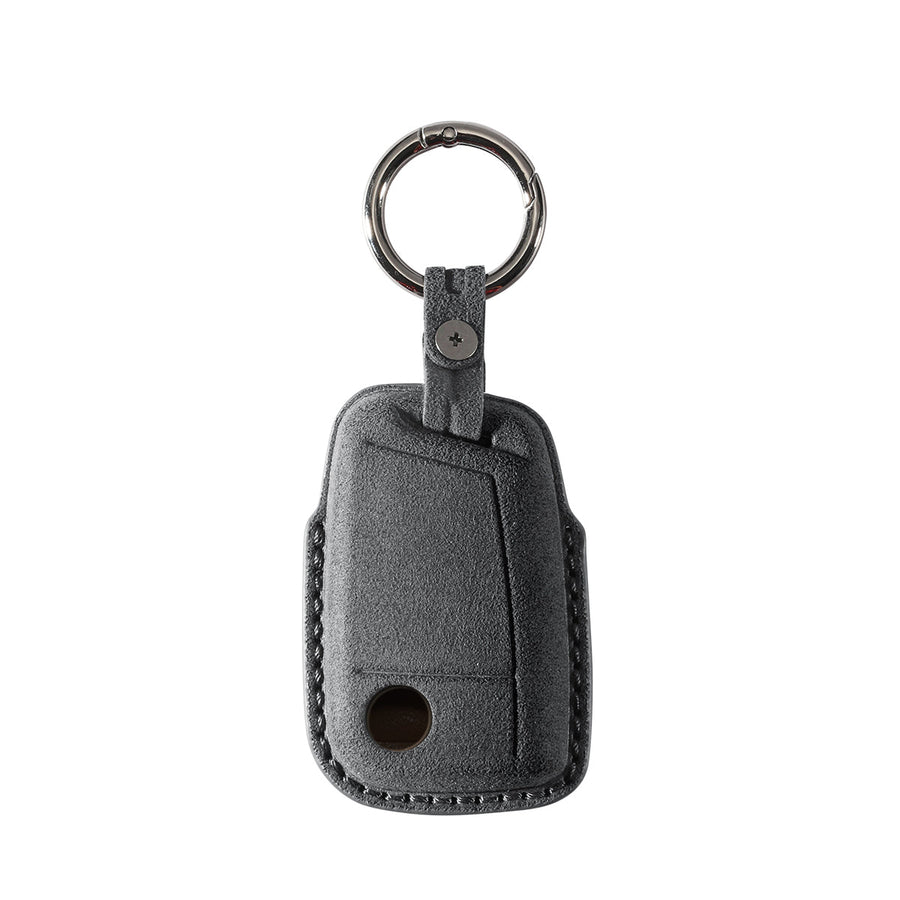 Alcantara Car Key Fob Cover for Volkswagen | Model F with Buckle - Space Grey